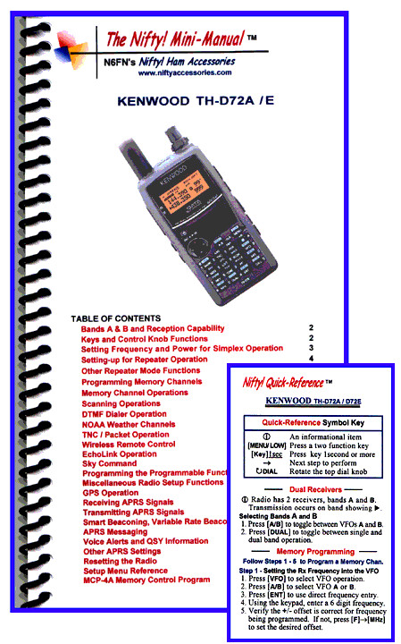 NIFTY MANUAL KENWOOD TH-D72