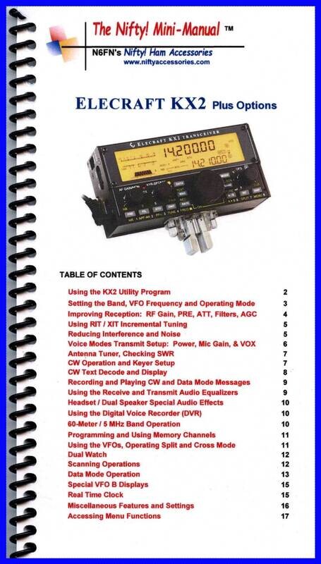 NIFTY MANUAL KX-2 MINI MANUAL 