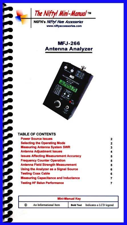 NIFTY MFJ-266 ANALYZER 