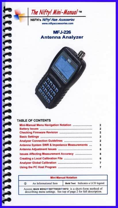 NIFTY MFJ-226 ANALYZER 