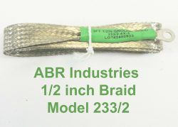 ABR 233/2-4X-1  (1/2 X1&#39; with 1/4&quot; ring terminals)