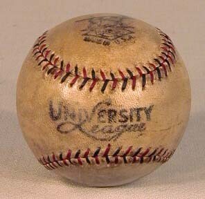 1910s Red &amp; Black Stitched Draper &amp; Maynard, University League Baseball