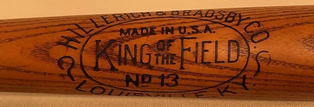 Antique Baseball Bat - 1910’s Louisville Slugger King of the Field No. 13