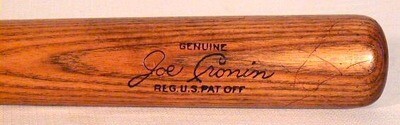 Vintage Baseball Bat - 1930’s Joe Cronin Louisville Slugger Baseball Bat