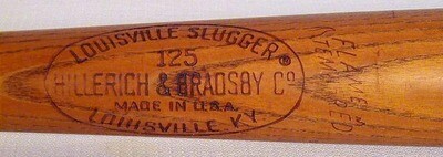 1960’s Orlando Cepeda Louisville Slugger Model 125 Louisville Baseball Bat
