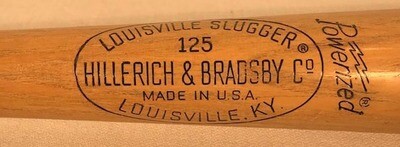 Antique Baseball Bat - 1960’s Mickey Mantle Louisville Slugger 125