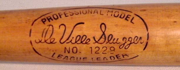 Antique Baseball Bat - DeVille Slugger Professional Model