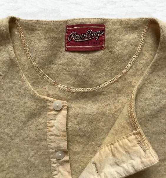 George McQuinn 1940’s Game Worn Rawlings Wool Baseball Warm Up Shirt