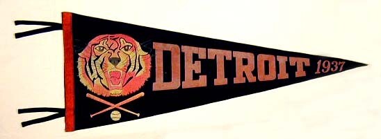 1937 Detroit Tigers Pennant