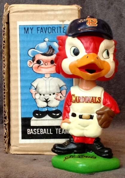 1960’s St. Louis Cardinals Green Base Bobble Head Doll