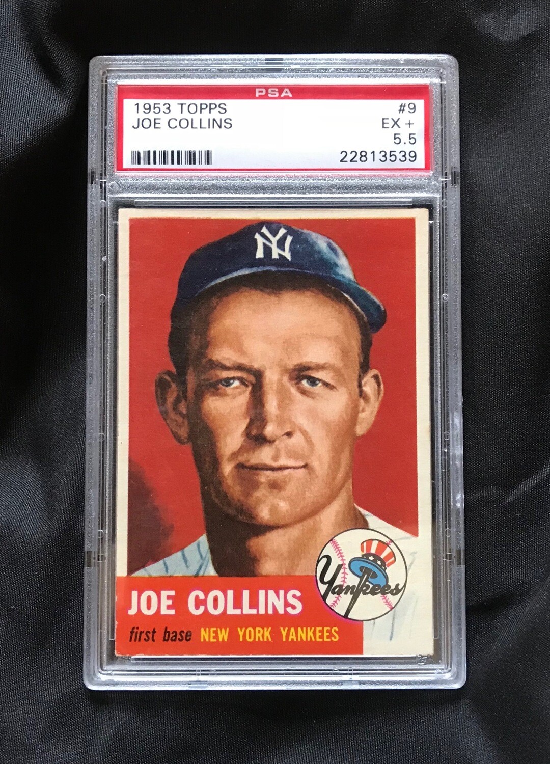 1953 Topps Joe Collins #9 Baseball Card PSA 5.5