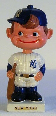 1960’s New York Yankees White Base Bobble Head Doll