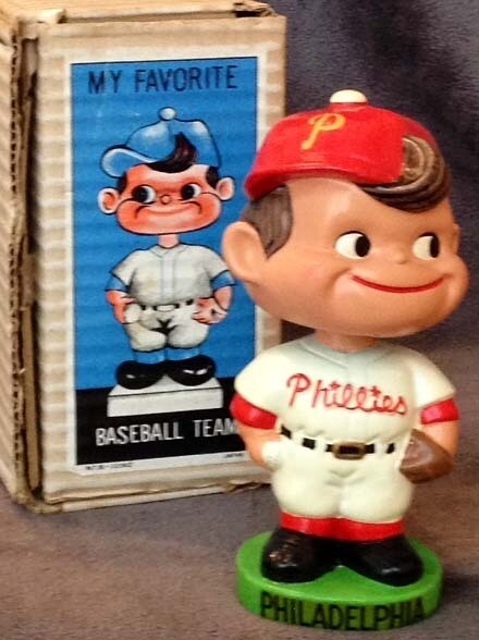 1962 Philadelphia Phillies Green Base Bobble Head Doll