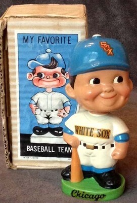 1962 Chicago White Sox Green Base Baseball Bobble Head Doll