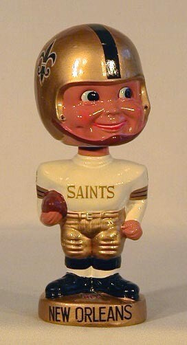 1960's New Orleans Saints Football Bobble Head Doll