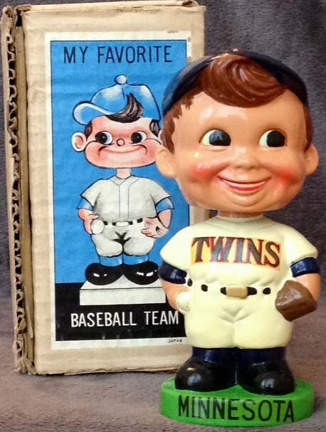 1962 Minnesota Twins Green Base Bobble Head Doll