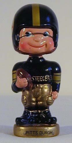 1961-66 Pittsburgh Steelers “Toes-Up” Football Bobble Head Doll