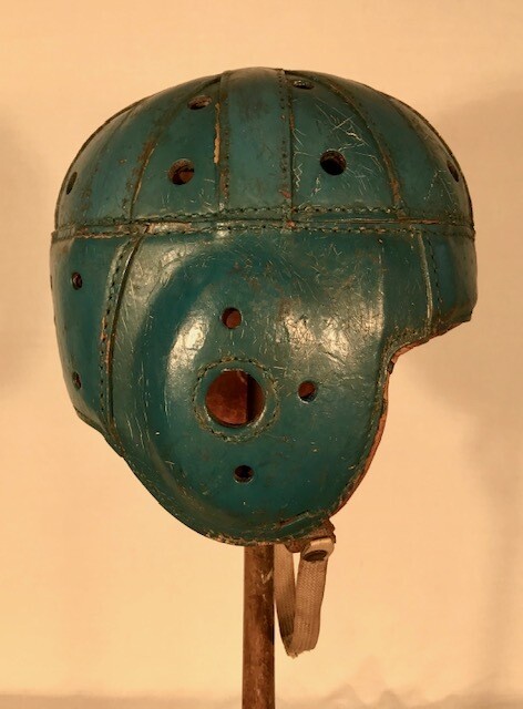 Vintage Leather Football Helmet - 1930