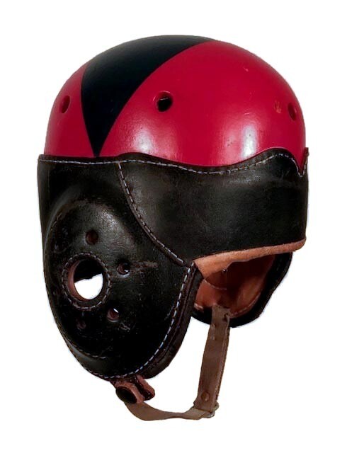 1930-40's Antique Leather Football Helmet