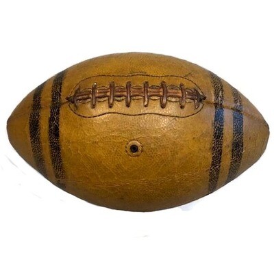 Extremely Rare 1936 Spalding “Ghost Ball” Model H5-VB Football - yellow leather with black stripes