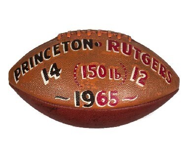 1965 Team Signed, Princeton Trophy Football - Spalding J5-V