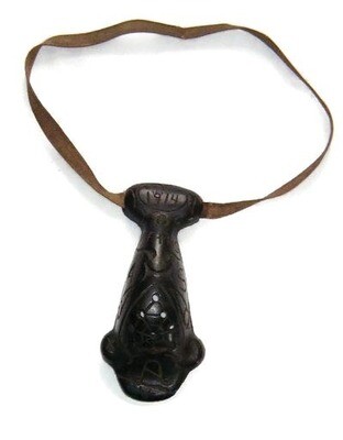 Turn of the Century Antique Football Nose guard dated 1914