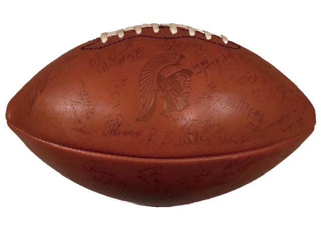 1978-80 USC Trojans signed Wilson Football, Ronnie Lott, Keith Van Horne, Jeff Fisher