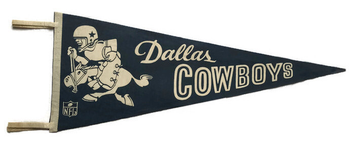Antique Football Pennant - Dallas Cowboys