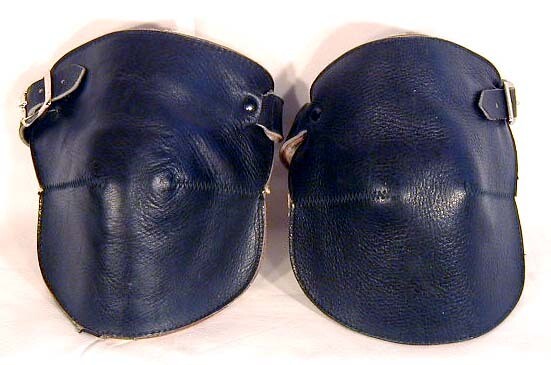 RARE 1920’s Black Leather Basketball Knee Pads