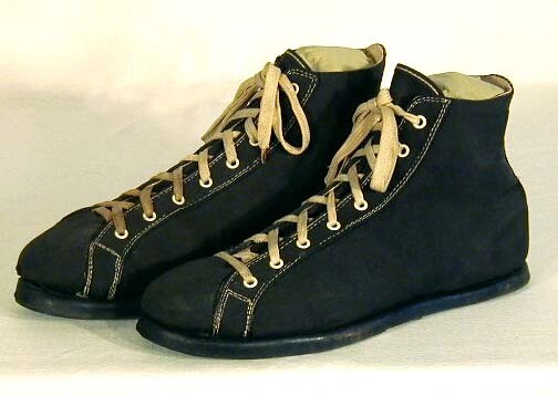 1920’s Black Canvas and Rubber Basketball Shoes