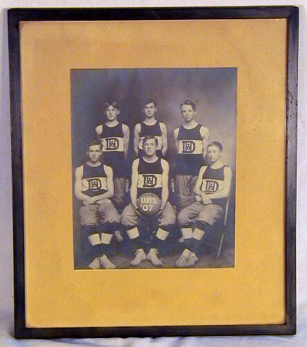1907 Basketball Team Photograph in Original Frame