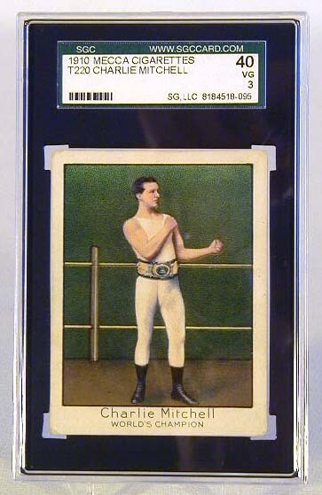 1910 Mecca Cigarettes T220 Charlie Mitchell Boxing Card, SGC 40