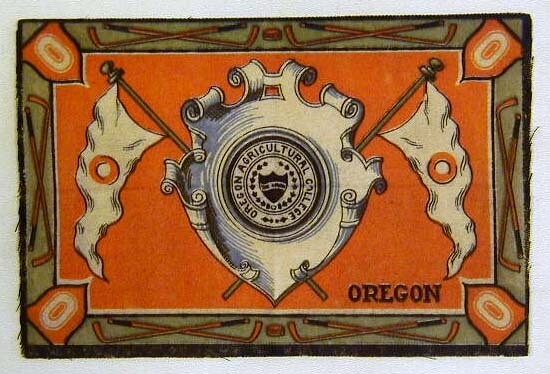 Scarce 1910’s Hockey Tobacco Felt for Oregon College