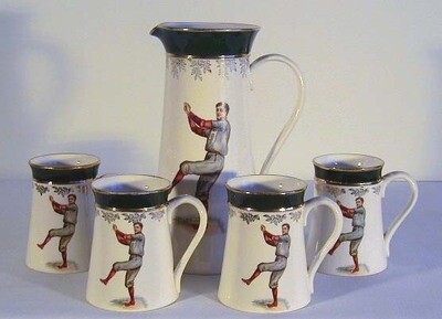 1905-10 Harvard Baseball Water Pitcher Complete Set by F. Earl Christy