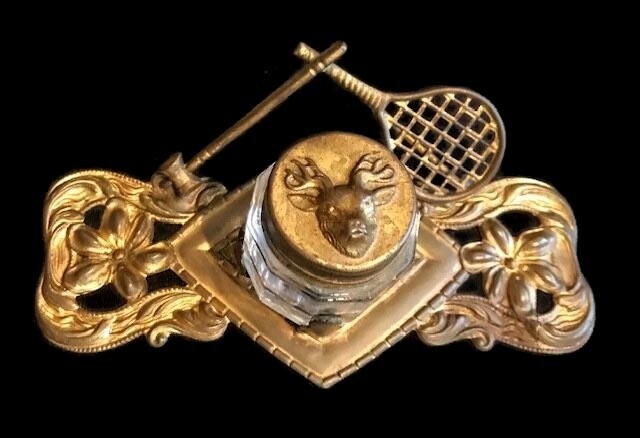 1900’s Vintage Tennis Inkwell Stand
