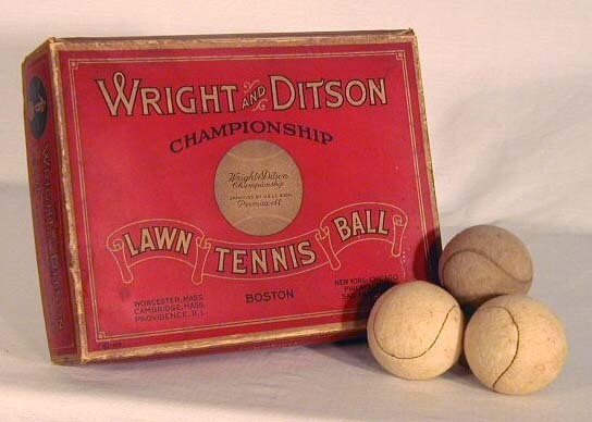 1914-1926 Wright &amp; Ditson Lawn Tennis Case Box with Balls