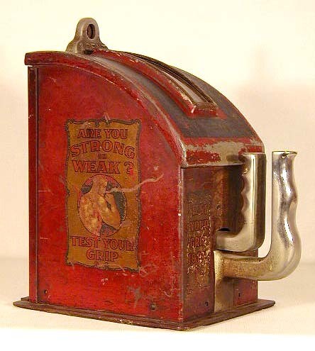 1920’s Penny Arcade Grip Strength Test Machine made by Gottlieb