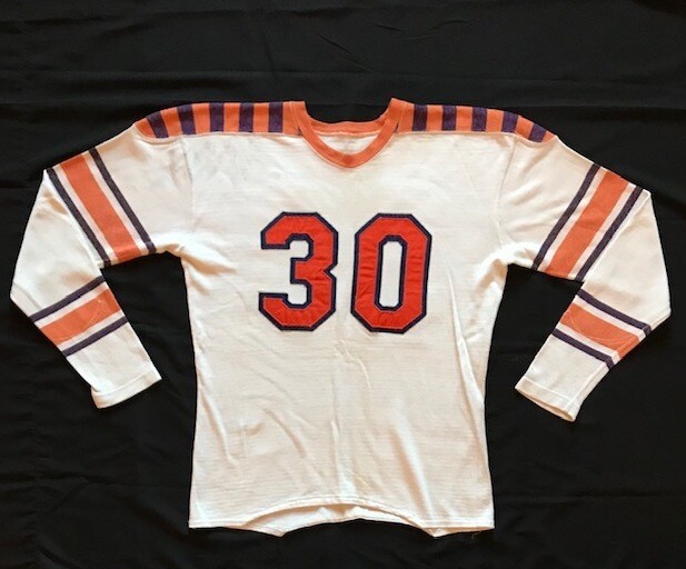 1930-1940’s Football Jersey of orange, purple and white - Clemson colors!