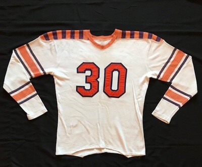 1930-1940’s Football Jersey of orange, purple and white - Clemson colors!