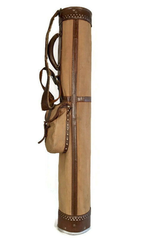 1910’s Antique Canvas and Leather Golf Bag