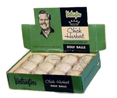 Circa. 1954 Chick Harbert CHAMPIONSHIP Golf Balls in Original Picture Box