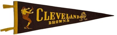 1940’s Cleveland Browns ¾ Size Football Pennant