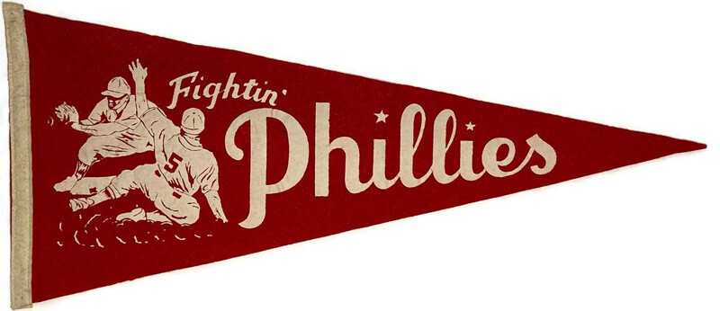 1950’s Philadelphia Phillies Baseball Pennant