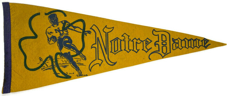 1930’s Notre Dame Football Pennant