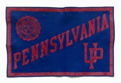 1930’s University of Pennsylvania Vintage Felt Banner Flocked