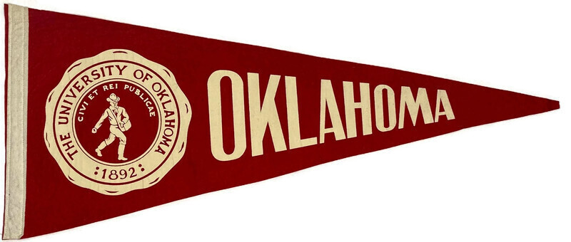 1940’s University of Oklahoma Pennant
