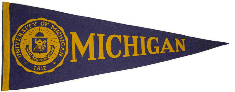 1940’s University of Michigan Pennant
