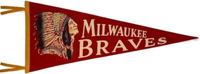 1950’s Milwaukee Braves Baseball Pennant