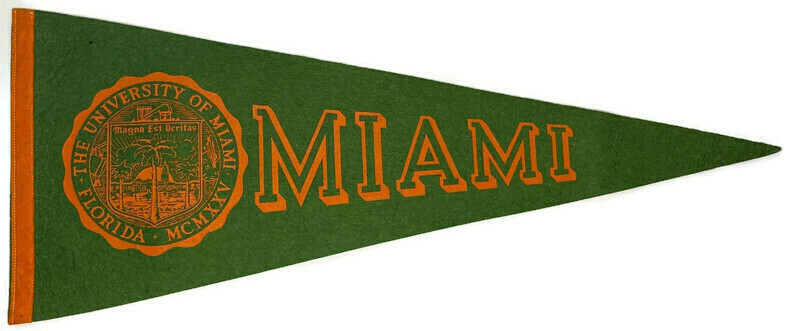 1940’s University of Miami Pennant