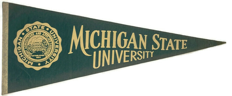 1950’s Michigan State University Pennant